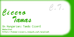 cicero tamas business card